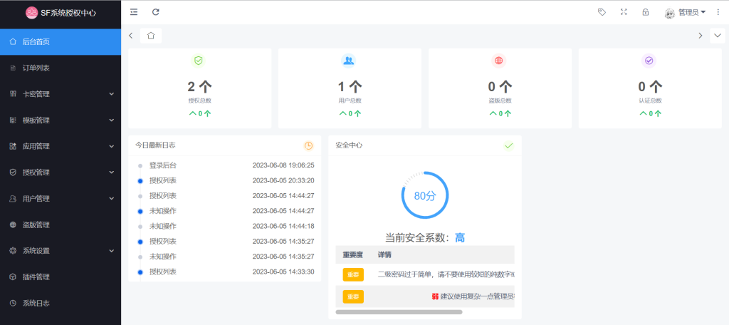图片[2]-2023全新SF授权系统源码 全开源无加密版本