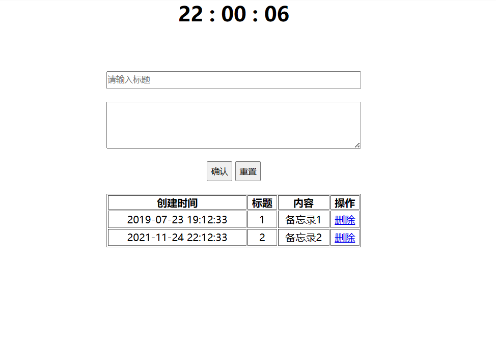 html+css+js实现一个简易备忘录