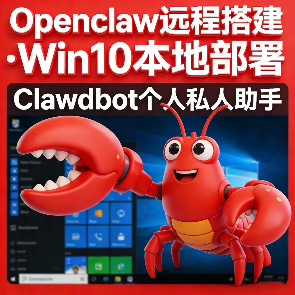 图片[1]-Openclaw远程搭建快速win10系统本地部署Clawdbot个人私人助手飞书部署